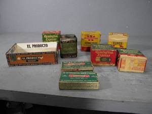 lot 76 image: Ammo, misc, old cardboard boxes