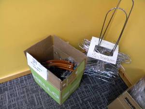lot 26 image: 96 chrome hangers &amp 70 pant hangers