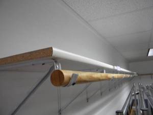 lot 102 image: Wall mount shelf 214 with dowel stick