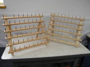lot 112 image: 2 short spool racks-wall or free standing