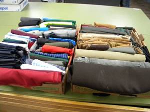 lot 181 image: Two flats misc fabric pieces