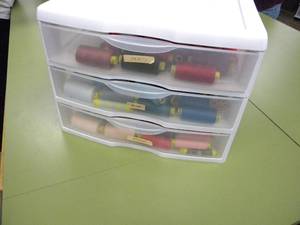 lot 195 image: Three drawers mostly Gutermann thread