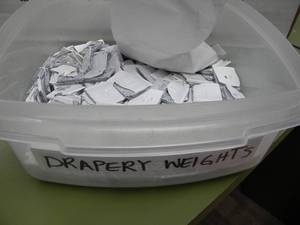 lot 214 image: Drapery lead weights, cables & cords