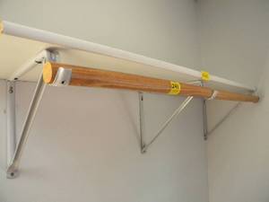 lot 241 image: Wall shelf 45  x 11.5 with 3 brackets