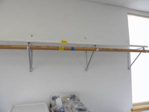 lot 242 image: Wall shelf 73  x 11.5 with 4 brackets