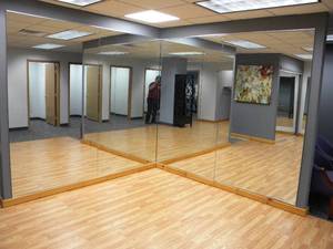 lot 64 image: Heavy Glass wall mirrors 48 Wide x 84 Tall 