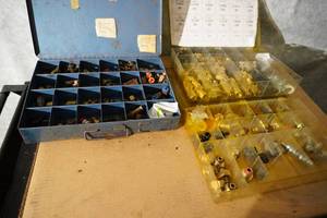 lot 36 image: Three boxes Brass fittings