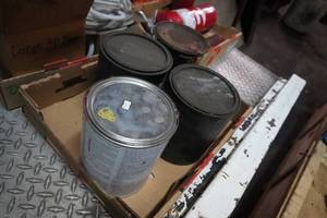lot 66 image: 4) Gallons Powder flax, paint & Liner