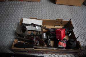 lot 79 image: Oil cans, vise grip, puller, bits etc...