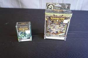 lot 25 image: Warmachine Cryx Blighted Trollkin unit, and cryx 2016 faction deck