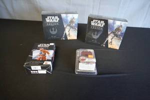 lot 32 image: Star wars Legion pieces or X-Wing miniature game piece