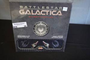 lot 34 image: Battle star Galactica Starship battles game with minis
