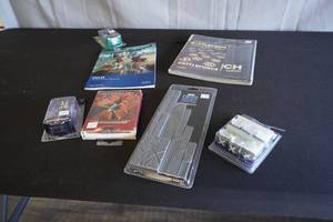 lot 44 image: Warhammer, marvel crisis protocol, battle tech, pulp, figures and packs