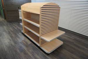 lot 175 image: 4 double sided pegboard shelf unit