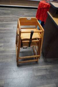 lot 206 image: 2) Wood High Chairs