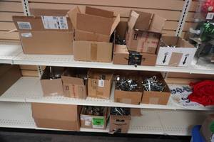 lot 216 image: Slat Wall Hooks and brackets 14  Boxes of different pieces