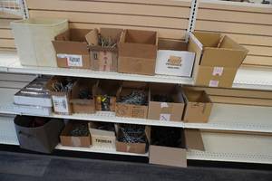 lot 218 image: Pegboard hooks, hangers and misc