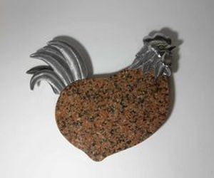 lot 15 image: Granite Cheese Board with Knife