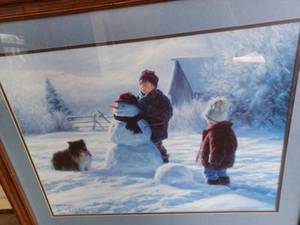 lot 42 image: Robert Duncan Wood Framed Print
