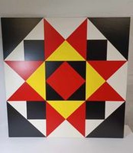 lot 55 image: Barn Quilt Ohio Star Corners
