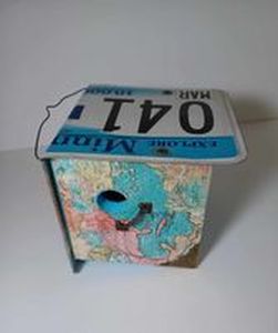 lot 59 image: Map License Plate Bird House