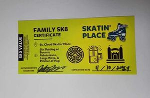 lot 63 image: Family SK8 Certificate
