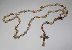 lot 67 image: Handmade Rosary Natural Stone