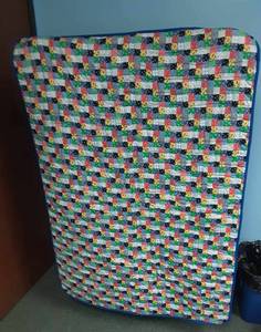 lot 75 image: Handmade Lap Quilt