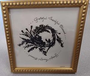 lot 88 image: Scherenschnitte Art 8 x 8 by Yvonne Goenner