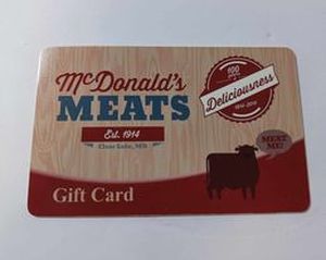lot 95 image: $50 McDonalds Meats Gift Certificate