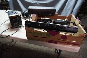 lot 9 image: HDMI DVD, Koss E98 wheadphones, amp, cable