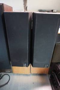 lot 11 image: Two KEF speakers 11W x 17 D x 36 T