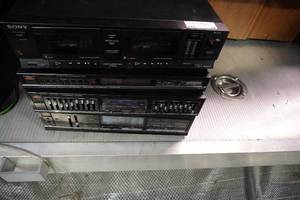 lot 12 image: Sony Cassette, Fisher Synthesizer, amp, equalizer