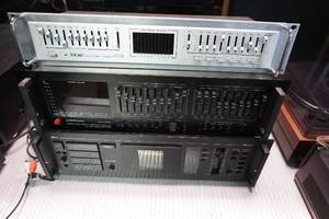 lot 68 image: Nokamichi 2 head prof cassette deck, Audio Source ECO-ONE graphic equalizer TEAC stereo equalizer