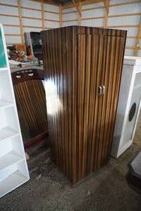 lot 12 image: Brown metal two door cabinet
