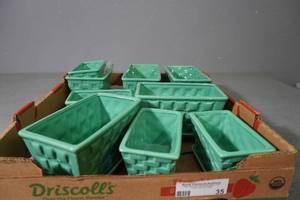 lot 35 image: Ceramic planters 5 large 4 small