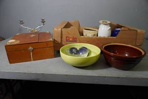 lot 45 image: Religious Sick Call Set, Bowls misc.