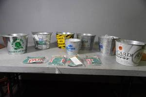 lot 64 image: Six metal pails with four Blowups