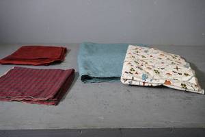lot 32 image: Four flannel lengths of fabric