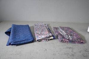 lot 43 image: Blue variety of fabric prints