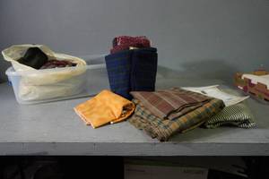 lot 83 image: Wool, Up North kits, Ticking fabric