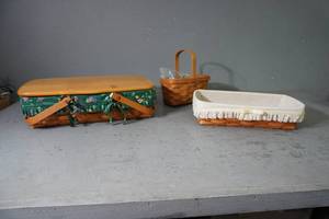 lot 138 image: Three Longaberger baskets