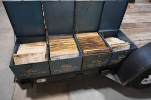 lot 235 image: 4) Sun blue metal file boxes