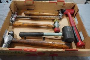 lot 245 image: 5) Hammers, 3 ball pin and 2 fiber