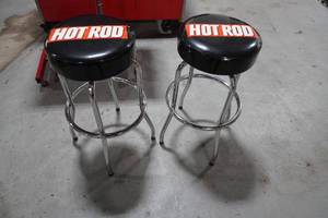 lot 257 image: Two Hot Rod Bar stools