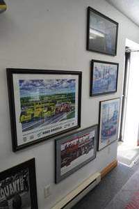 lot 314 image: Five framed car pictures
