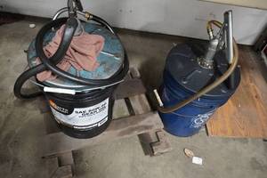 lot 14 image: 2) Five gal gear grease dispensers