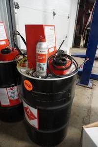 lot 55 image: Wurth Brake cleaner full barrel, filler & cans