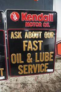 lot 61 image: Kendall Motor oil metal sign