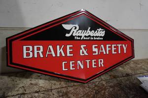 lot 62 image: Raybestos metal sign
